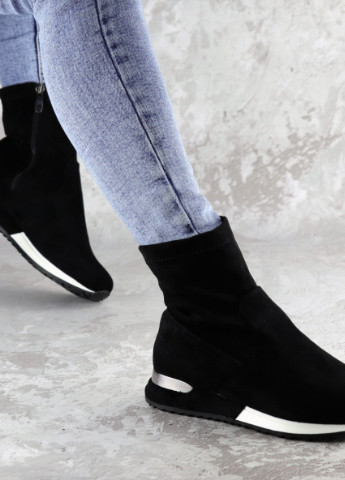Комбіновані осінні жіночі панчішні кросівки kerry 1310 41 розмір 26 см чорний Fashion
