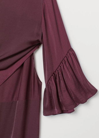 Бордова вечірня сукня для годуючих а-силует H&M однотонна