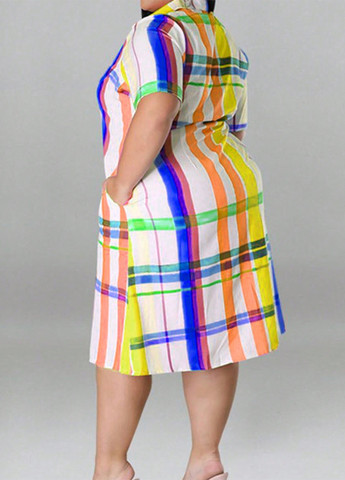 Комбінована кежуал сукня сукня-сорочка SHEIN в клітинку