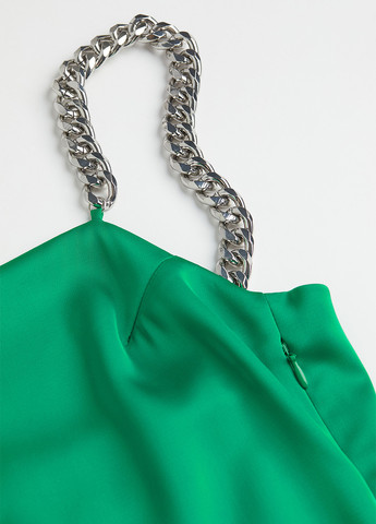 Зелена кежуал, коктейльна сукня H&M однотонна