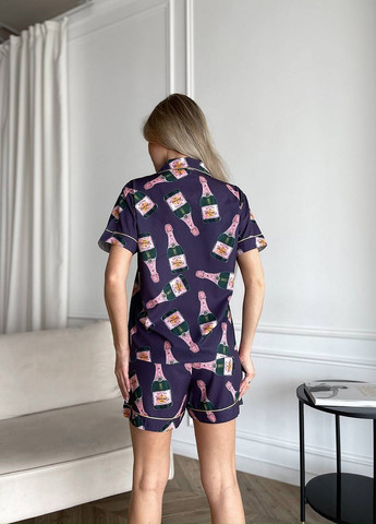 Фіолетова всесезон піжама (сорочка, шорти) сорочка + шорти NOVA VEGA