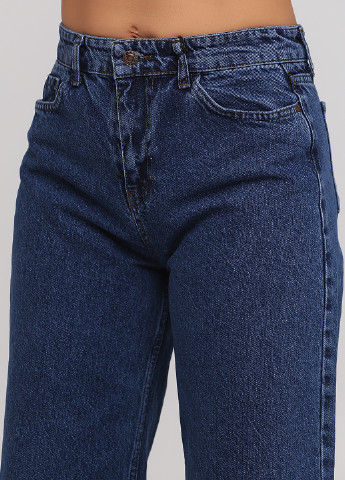 Темно-синие демисезонные мом фит джинсы Jean Shop