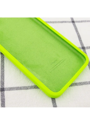 Чохол Silicone Case Square Full Camera Protective (AA) Apple iPhone 11 Pro Max (6.5"") Салатовий / Neon green Epik (250499943)