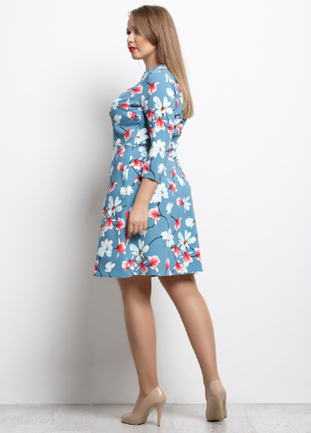 Голубое кэжуал платье Charm Collection с цветочным принтом