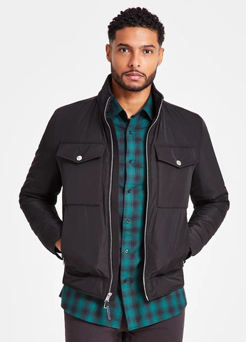 Чорна демісезонна куртка байкерська Michael Kors