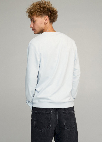 Светло-голубой свитшот мужской basic /no flis/ YAPPI (252258541)
