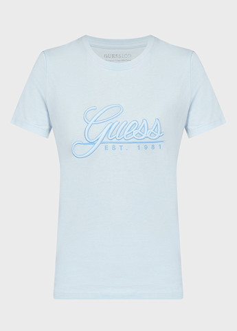 Світло-блакитна літня футболка Guess