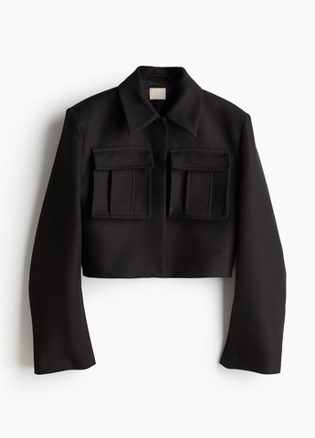 Чорна демісезонна куртка куртка-піджак H&M