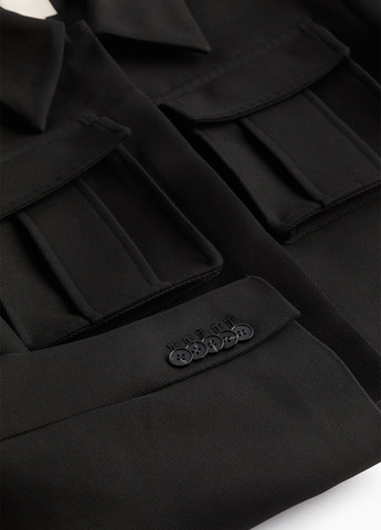 Чорна демісезонна куртка куртка-піджак H&M