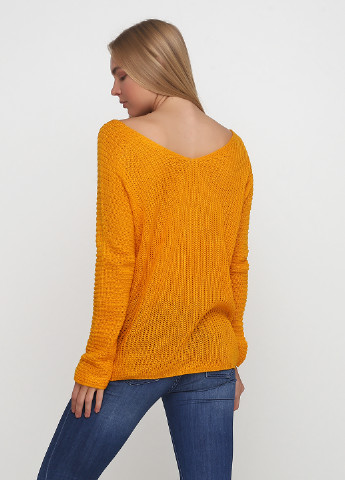 Оранжевый демисезонный пуловер пуловер Divinka