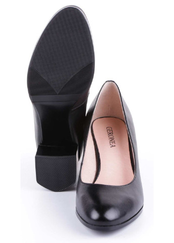 Женские туфли на каблуке 19944, Черный, 38, 2999860278965 Geronea на среднем каблуке