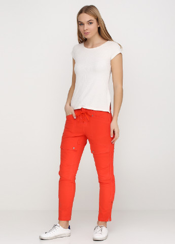Оранжевые кэжуал демисезонные зауженные брюки Ralph Lauren