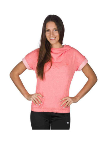 Розовая футболка с капюшоном розовая (h4l17-bld001-1992) 4F