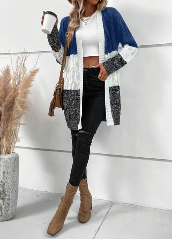 Разноцветный демисезонный кардиган SHEIN