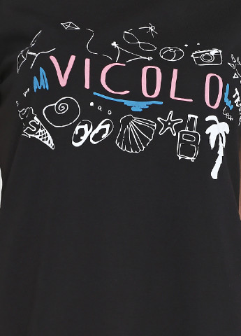 Черная летняя футболка Vicolo