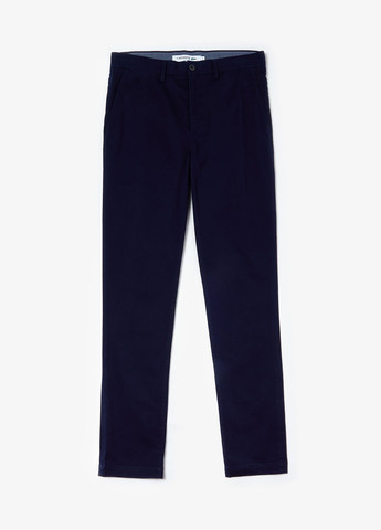 Темно-синие кэжуал демисезонные прямые брюки Lacoste