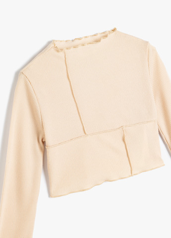 Бежевый демисезонный кэжуал лонгслив KOTON однотонный