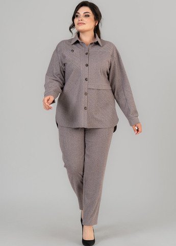 Коричневая кэжуал рубашка меланж A'll Posa