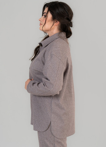 Коричневая кэжуал рубашка меланж A'll Posa