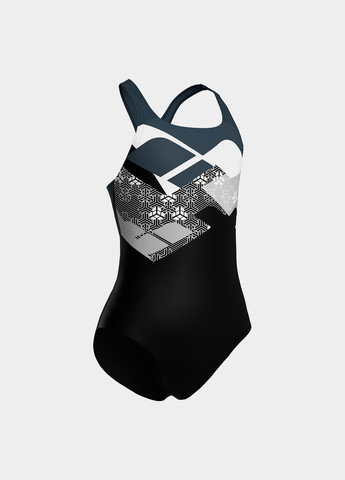 Чорний демісезонний купальник суцільний Arena LOGO KIKKO SWIMSUIT SWIM PRO B