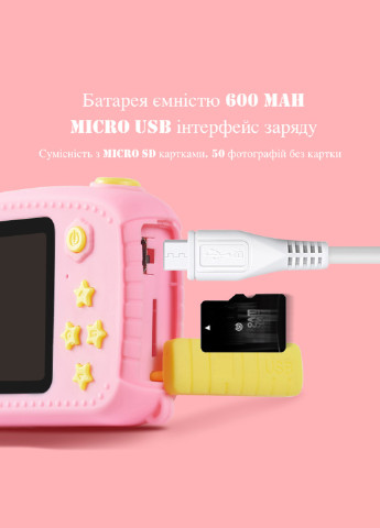 Цифровий дитячий фотоапарат KVR-005 Bear рожевий () XoKo kvr-005-pn (171738967)
