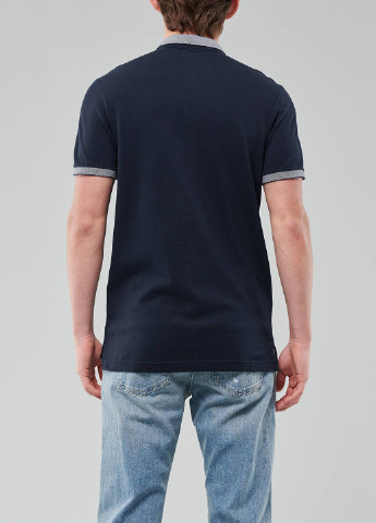 Темно-синяя футболка-поло для мужчин Hollister