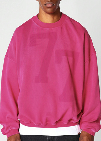 Розовый свитшот SHEIN однотонный без декора (323464780)