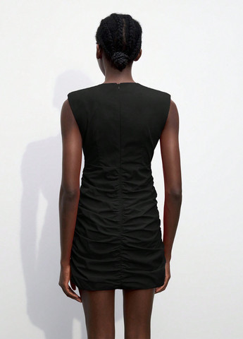 Чорна кежуал сукня сукня-футболка SHEIN однотонна