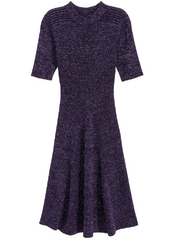 Фіолетова кежуал сукня кльош H&M меланжева