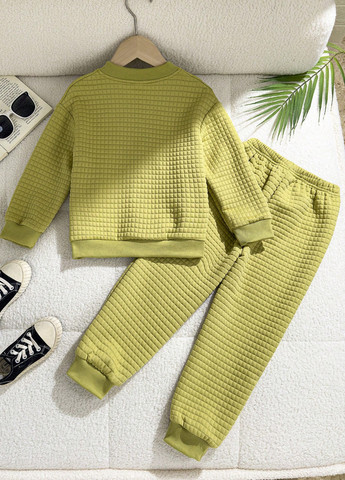 Світло-зелений демісезонний костюм (бомбер, штани) брючний SHEIN