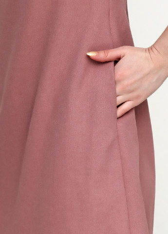 Рожево-коричнева ділова сукня Lady Morgana однотонна