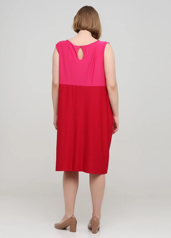 Вишневое кэжуал платье Mark колор блок