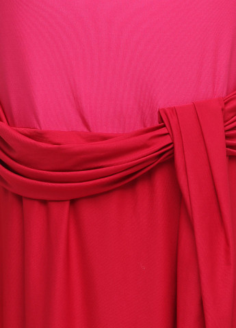 Вишневое кэжуал платье Mark колор блок