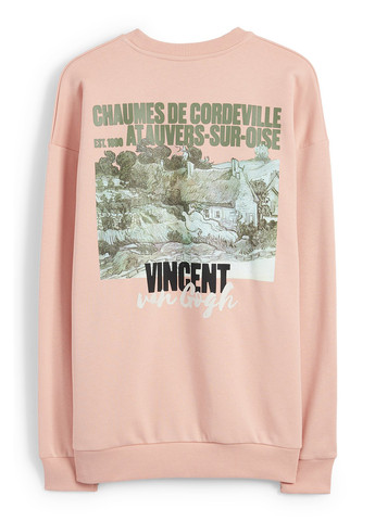 Персиковий світшот C&A малюнок без декору (362157609)