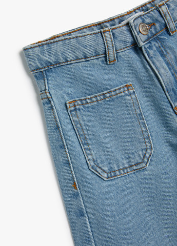 Голубые демисезонные палаццо джинсы KOTON