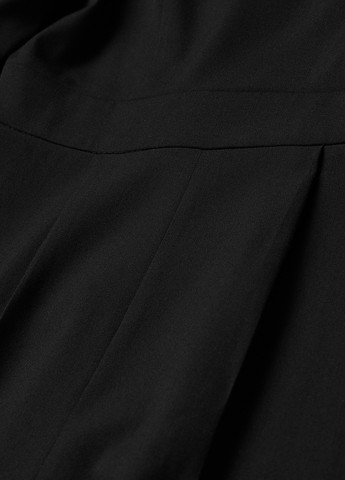 Комбинезон H&M комбинезон-брюки однотонный чёрный вечерний, кэжуал полиэстер