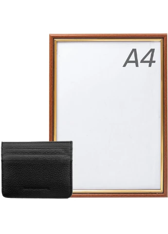 Мужской кожаный картхолдер (FUL90014-black-grey) 11х9х0,3 см Smith&Canova (253174257)