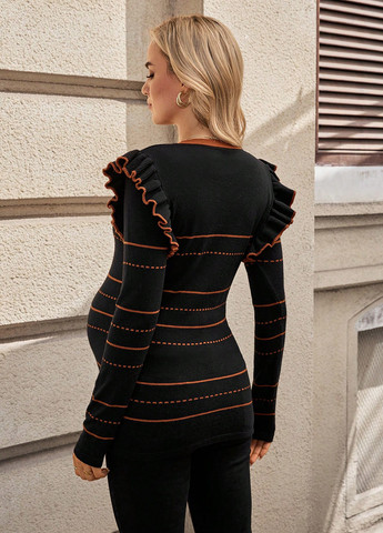 Черный демисезонный джемпер для беременных джемпер SHEIN