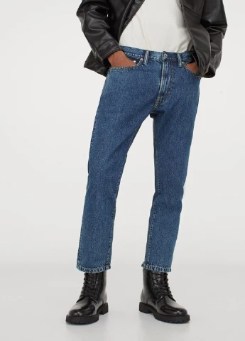Синие демисезонные джинсы H&M