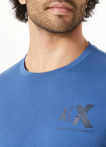 Синяя футболка Armani Exchange