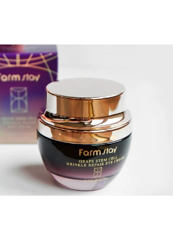 FarmStay Крем-ліфтинг для шкіри навколо очей Grape Stem Cell Wrinkle Repair Eye Cream 50 мл — Крем, Південна Корея (254953365)