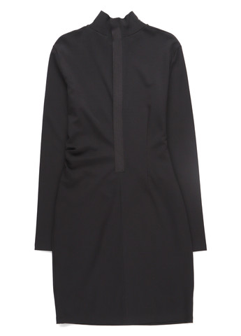 Черное кэжуал платье платье-водолазка Tigha однотонное