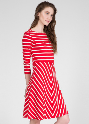 Червона кежуал сукня кльош Gant в смужку