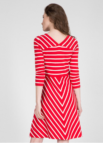 Червона кежуал сукня кльош Gant в смужку