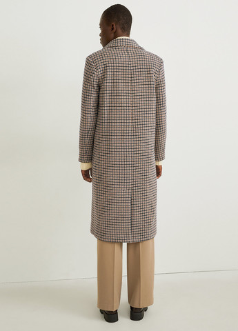 Коричневе демісезонне Пальто двобортне C&A