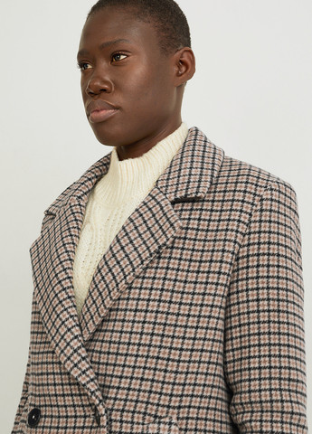 Коричневе демісезонне Пальто двобортне C&A