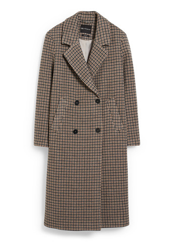 Коричневе демісезонне Пальто двобортне C&A