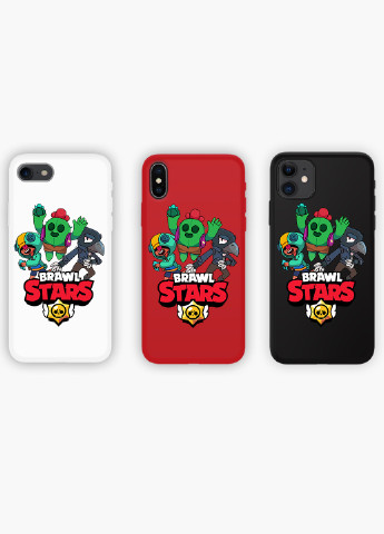 Чехол силиконовый Apple Iphone X Бравл Старс (Brawl Stars) (6129-1021) MobiPrint (219288271)