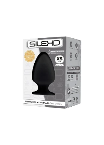Анальная пробка (Model 1 size XS) двухслойная, силикон+Silexpan, диаметр 4,5см Silexd (254152490)