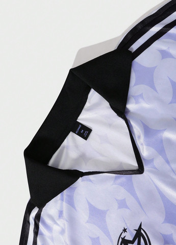 Светло-лиловая футболка-поло для мужчин SHEIN с рисунком